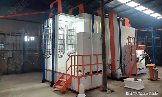 comprare Stanza di rivestimento in polvere personalizzabile per parti metalliche Mobile Componenti automobilistici Stanza di verniciatura a spruzzo di polvere industriale online manufacture