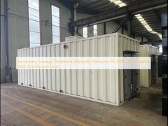 Il trattamento secondario delle acque reflue elimina efficacemente il 95-99% degli inquinanti con unità di disinfezione